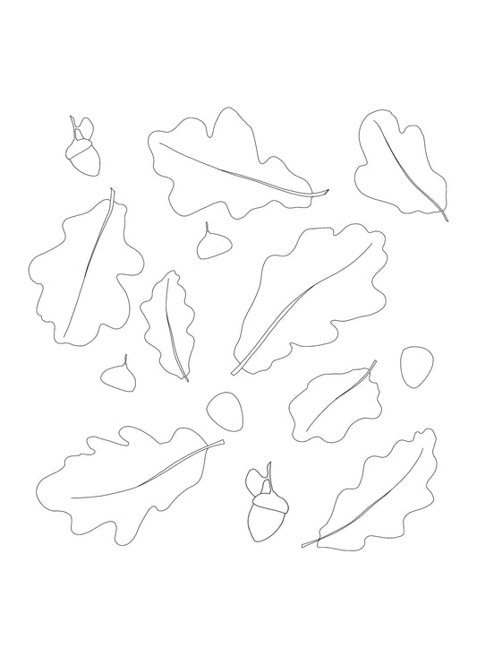 Oak Leaves Pattern - Printable design